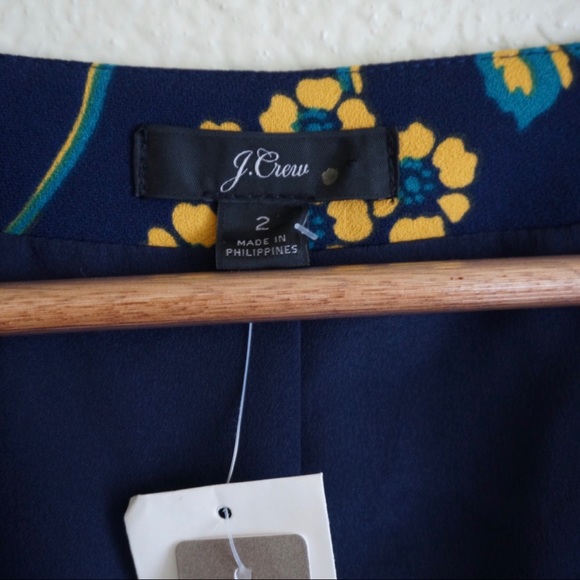 NWT J. Crew Golden Floral Wrap Dress - Picture 6 of 8